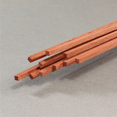 2.5mm square mahogany strip