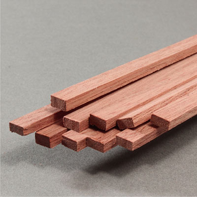 3 x 6mm rectangular mahogany strip