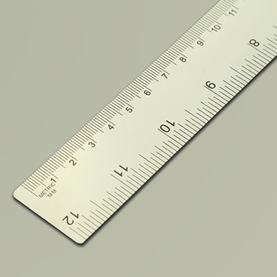 300mm cork-backed steel rule