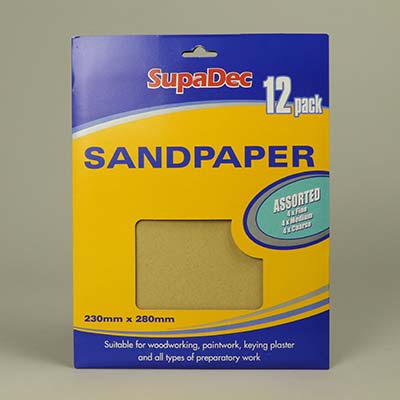 Assorted sandpaper sheets