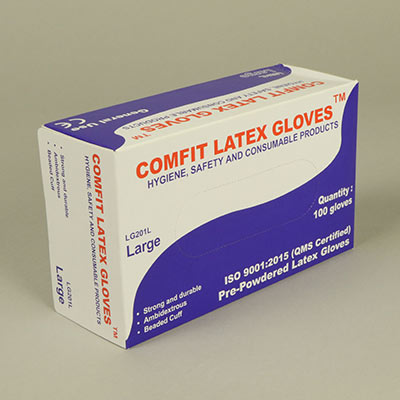 Disposable latex gloves