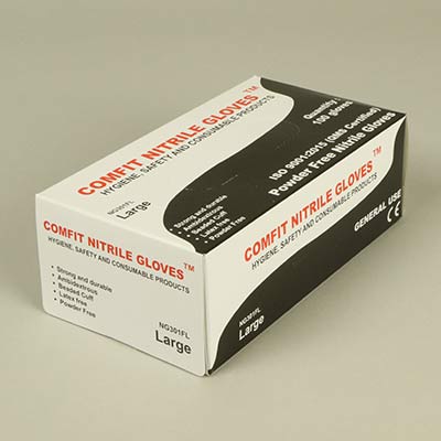 Large black nitrile gloves