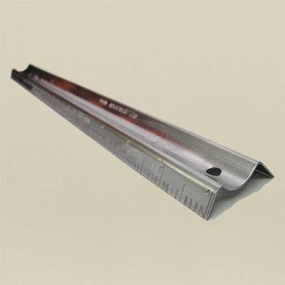 Chromed steel safety rule for safe cutting