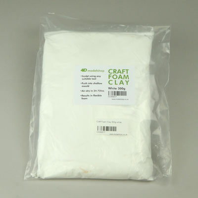 White craft foam clay