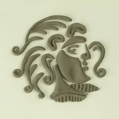 White craft foam clay
