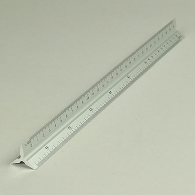 Silverline Aluminium Scale Tri Rule