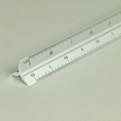 Silverline Aluminium Scale Tri Rule