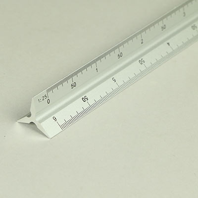 Silverline Aluminium Scale Tri Rule