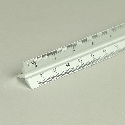 Silverline Aluminium Scale Tri Rule