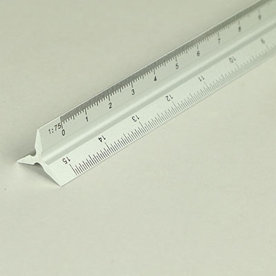 Silverline Aluminium Scale Tri Rule