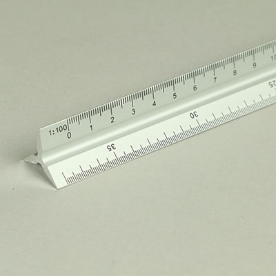 Silverline Aluminium Scale Tri Rule