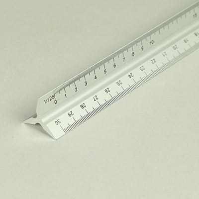 Silverline Aluminium Scale Tri Rule