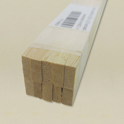 5.0 x 12.0mm Obeche rectangular rods