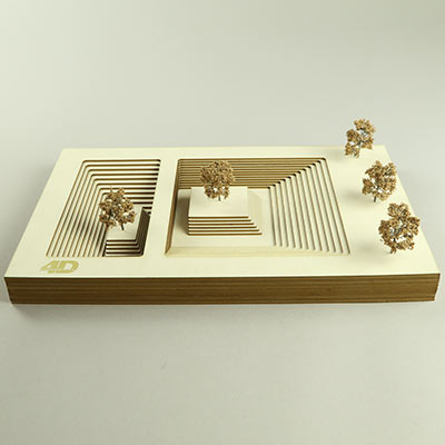 Lasered Finnboard architectural model