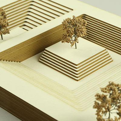 Lasered Finnboard architectural model