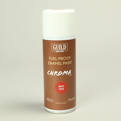 Guild Lane matt red spray paint