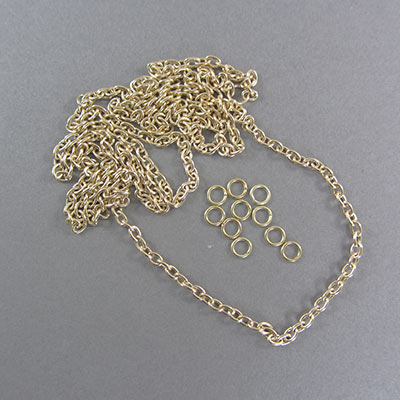 Brass chain 8 links per 25mm CHN 8