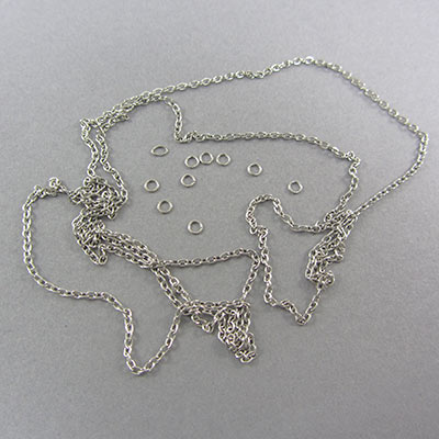 Nickel plated chain 14 links per 25mm