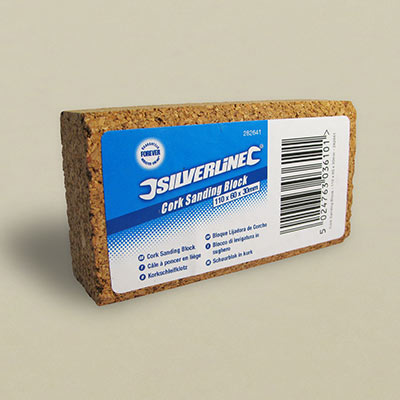 Cork sanding block