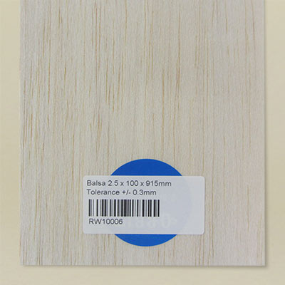 2.5mm balsa sheet for model building