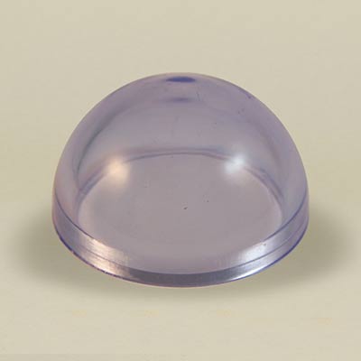 Blue coloured acrylic domes