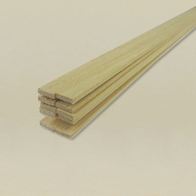 1.5 x 6.0mm Obeche rectangular rods