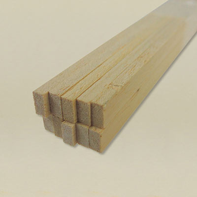 3.0 x 6.0mm Obeche rectangular rods