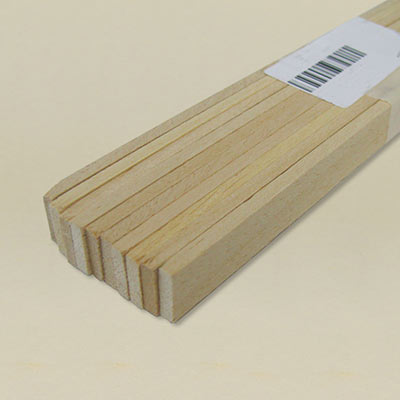 3.0 x 12.0mm Obeche rectangular rods