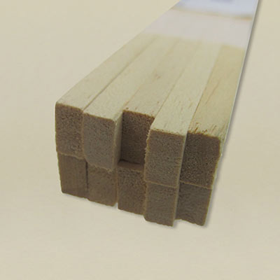 5.0 x 9.0mm Obeche rectangular rods
