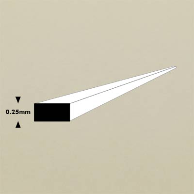 0.25mm styrene Evergreen microstrip