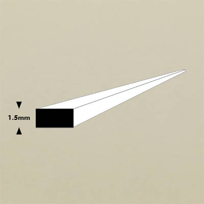 1.5mm rectangular ASA rod