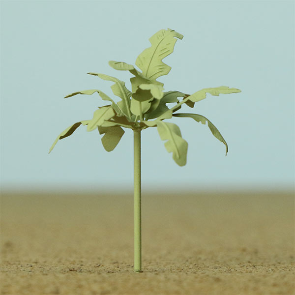 Banana palm model tree