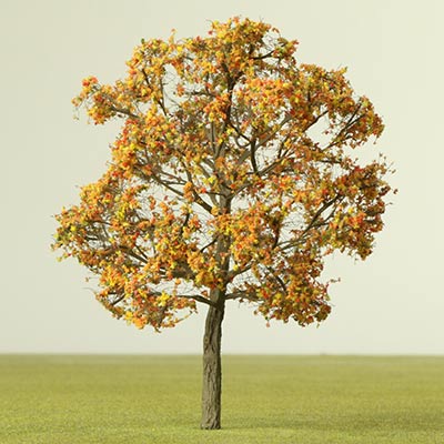 Trunk type= Etched / Trunk Colour= Brown / Trunk Height=85mm / Foliage= Autumn