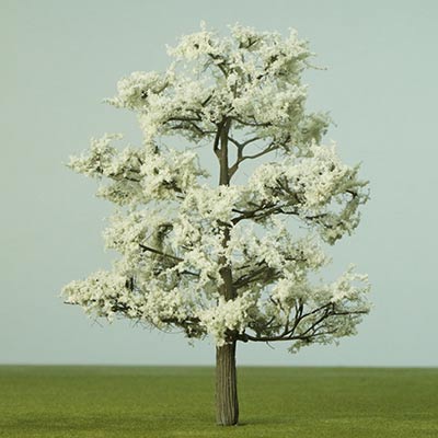 Trunk type= Etched / Trunk Colour= Brown / Trunk Height=125mm / Foliage= White
