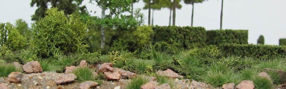 Model trees and scenics material produced at 4D modelshop Model trees and scenics material produced at 4D modelshop
