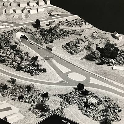 Model of the A38 Saltash underpass made by George Brown