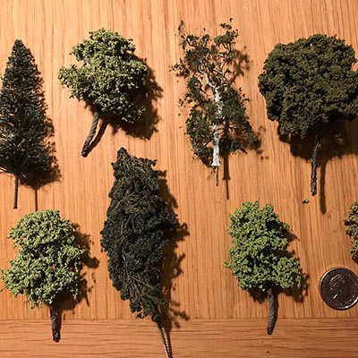 Model trees made by George Brown