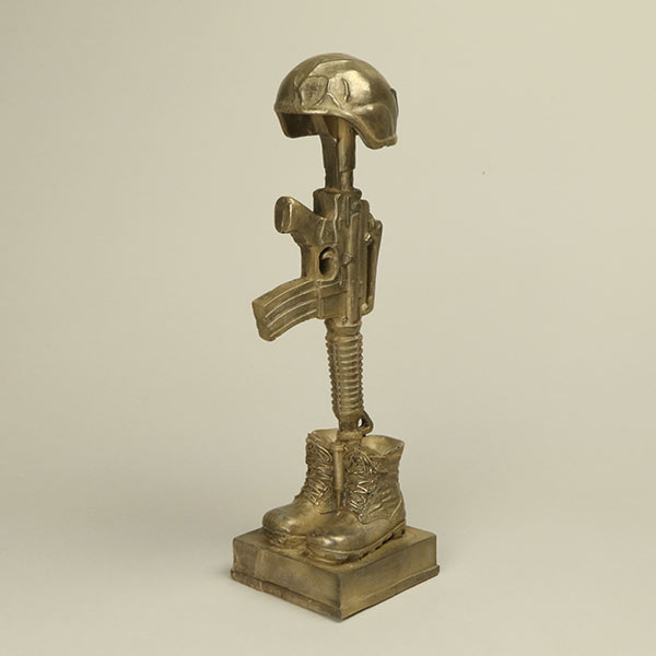 Fallen Soldier bronze cold casting
