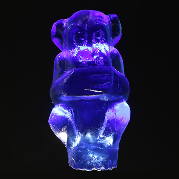 Tinted cast crystals