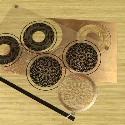 Photo etching in copper
