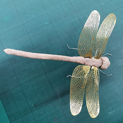 Super Sculpey body and brass etched wings