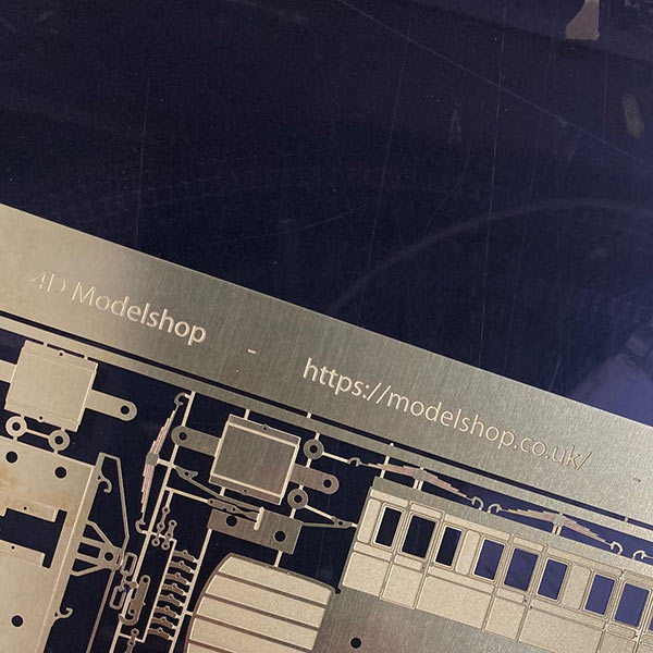 0.45mm thick photo etched nickel silver model train detail