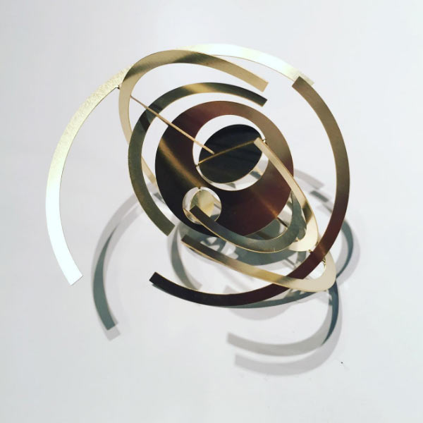 300mm diameter photo etched brass 3 dimensional sculpture