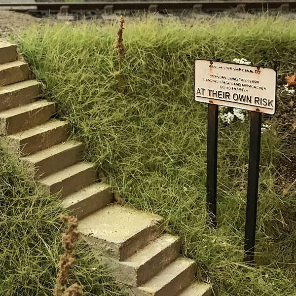 Photo etched railway signs by Paul Molyneux-Berry