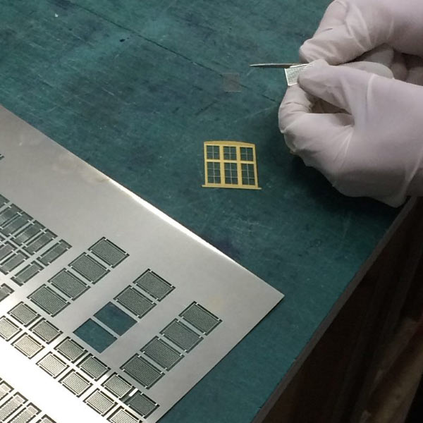 Photo etched brass facade
