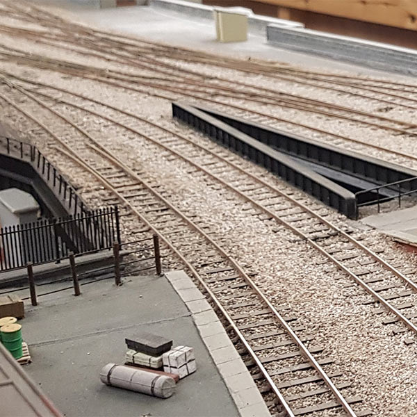 Etched 1930s GWR signal gantries for Andrew Denholm, Cardiff Model Engineering Society