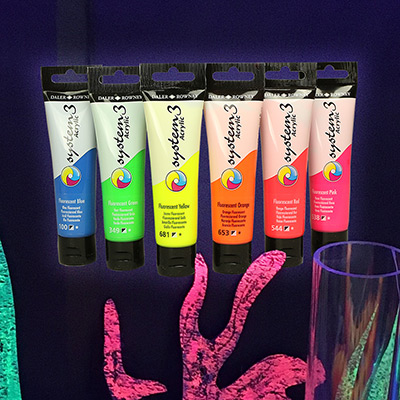 System 3 fluorescent acrylic paint