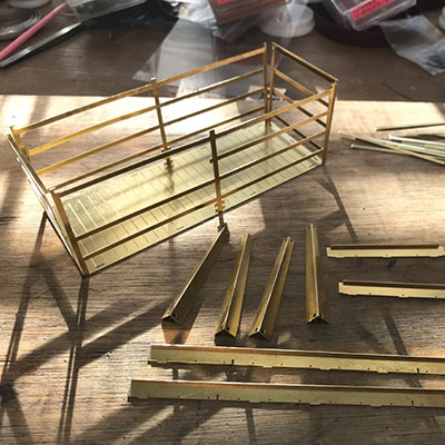 Etched fruit rack container build progress