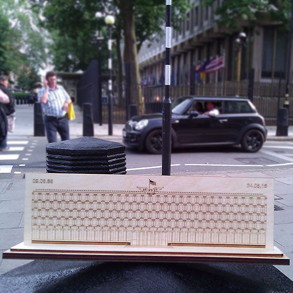 Laser cut Embassy elevation