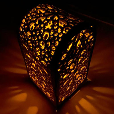 Laser cut MDF lantern